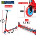 thumbnail image 4 of Trottinette pliante pour enfants de 5 à 10 ans – Carve 100 – cadre en acier léger, guidon réglable, roues lisses de 100 mm – rouge – Madd Gear, 4 of 11