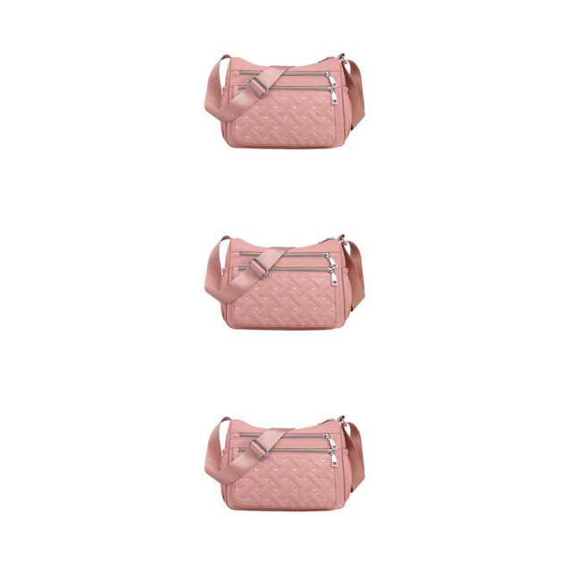 Guardoinrt Multipurpose Premium Crossbody Bag With Large Capacity Polyester Messenger Bag Multiple Occations Gift Premiun pink 3Set