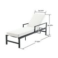 thumbnail image 3 of My Texas House Cambria Steel Outdoor Chaise Lounge, Black, 3 of 12