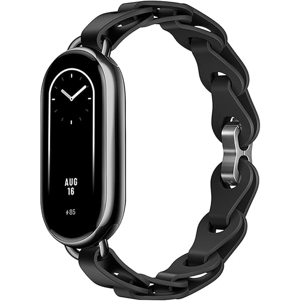 wonima11 Sport Band Compatible with Xiaomi Mi Band 8/9/10, Silicone Waterproof Strap with Ring Buckle for Xiaomi Smart Band 10/9/8 Bracelet Women