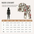 thumbnail image 6 of Junzan Dark Enchanted Flowers And Birds Print Womens Pajama Sets,Long Sleeve Button Down For Women Pjs 2 Piece, 6 of 9