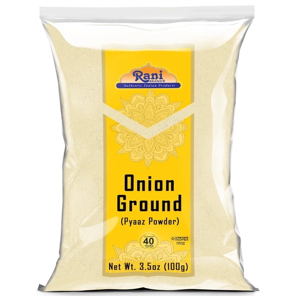 Rani Ground Onion (Pyaz Powder) 3oz (85g) PET Jar ~ All Natural | Gluten Friendly | Vegan | NON-GMO | Kosher | No Salt or fillers | Indian Origin