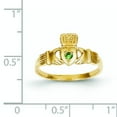 thumbnail image 2 of 14k Green CZ Claddagh Ring XCH329, 2 of 3