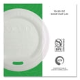 thumbnail image 3 of Ecolid Renewable/compostable Hot Cup Lid, Pla, Fits 10 Oz To 20 Oz Hot Cups, 50/pack, 16 Packs/carton, 3 of 9