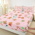 thumbnail image 3 of Feelyou Girly Pink Christmas Bed Sheets, Cute Cartoon King Sheets, Teens Boys Girls Kids Sheet Set, Ultra Soft Home Decor, 4-Piece, 3 of 7