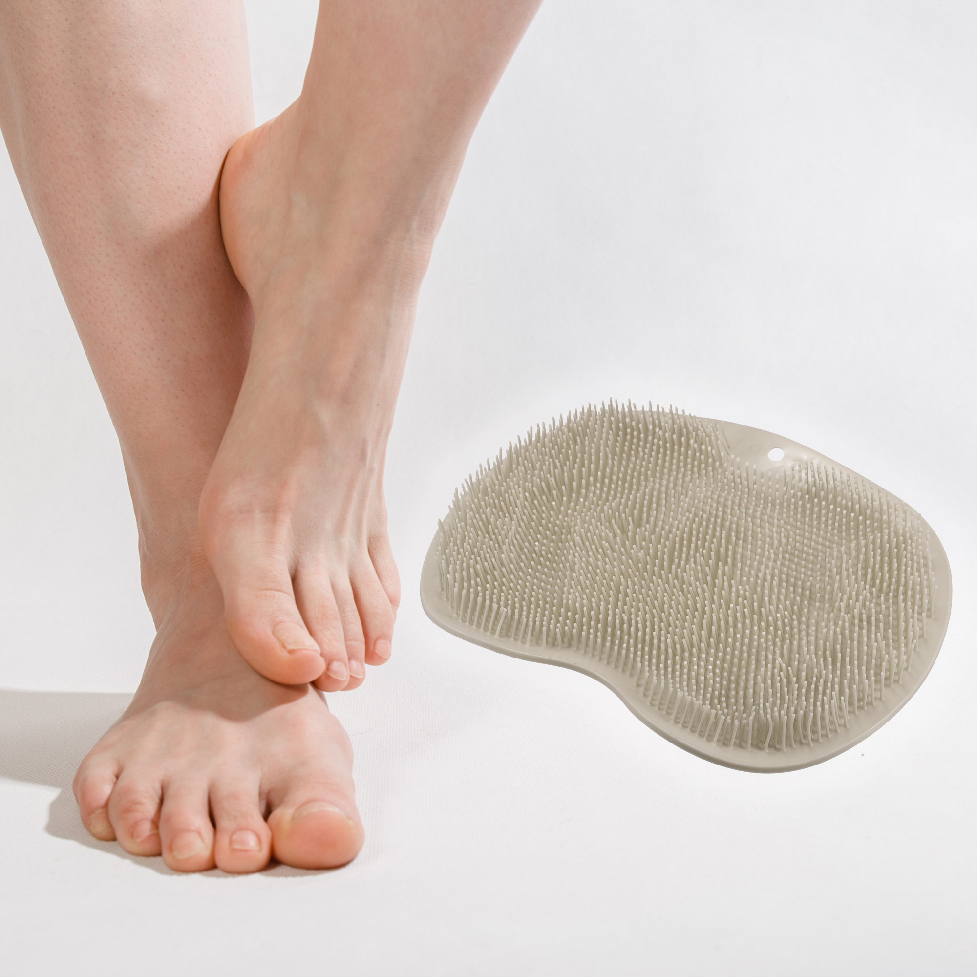 Unique Bargains Foot Clean Massager Scrubber with Suction Cups 11.81"x9.84" Brown