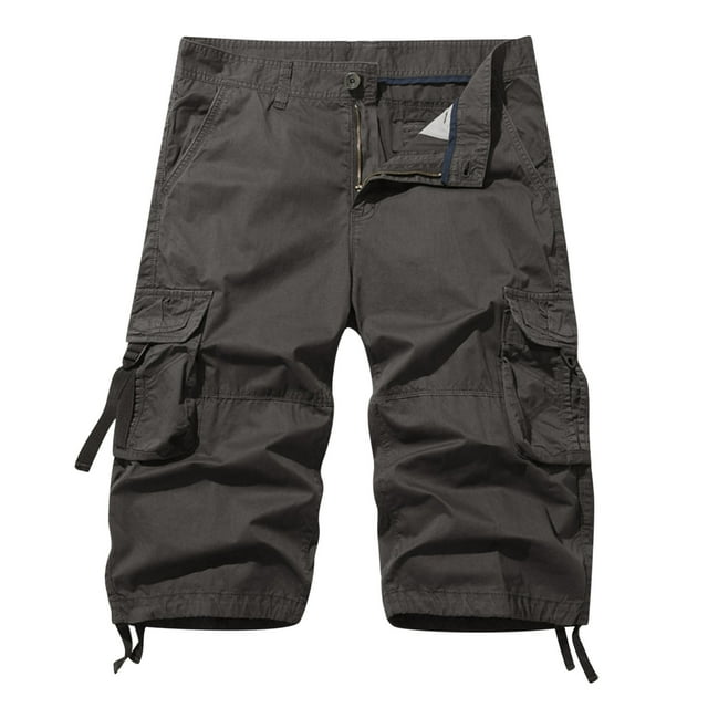 Cargo Work Pants for Men Mens Casual Pure Color Outdoors Pocket Beach Work Trouser Cargo Shorts Pant Mens Cargo Work Pants Cargo Work Shorts for Men Cargo Pants for Men with Pockets