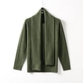 thumbnail image 2 of Men's Chunky Knit Sweater with Shawl Scarf Collar, Button Detail, Long Sleeve Pullover, 2 of 9