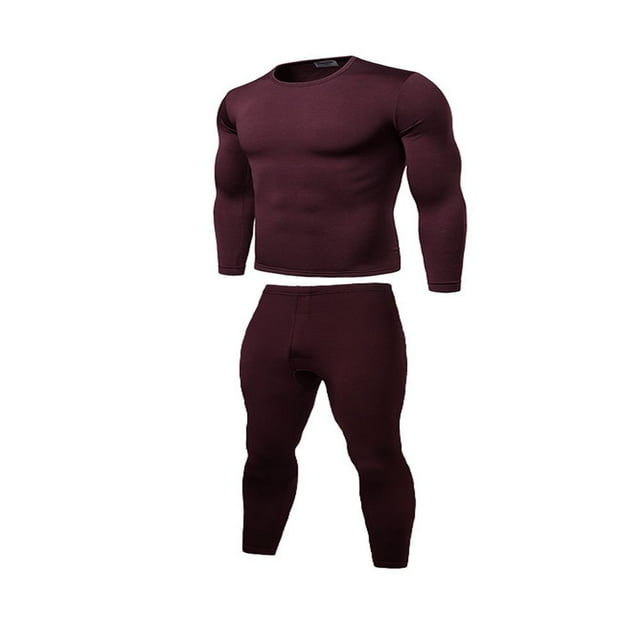 2pcs Men Thermal Underwear Set Winter Long Johns Pajama Set Fit Tops Bottoms Winter Warm Velvet Inner Wear