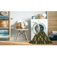 thumbnail image 2 of Ahgly Company Machine Washable Indoor Round Transitional Chocolate Brown Area Rugs, 3' Round, 2 of 7
