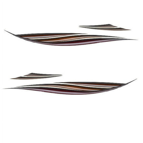 Crestliner Pontoon Boat Graphic Decal Set 2004726 | Red Tan (Kit)