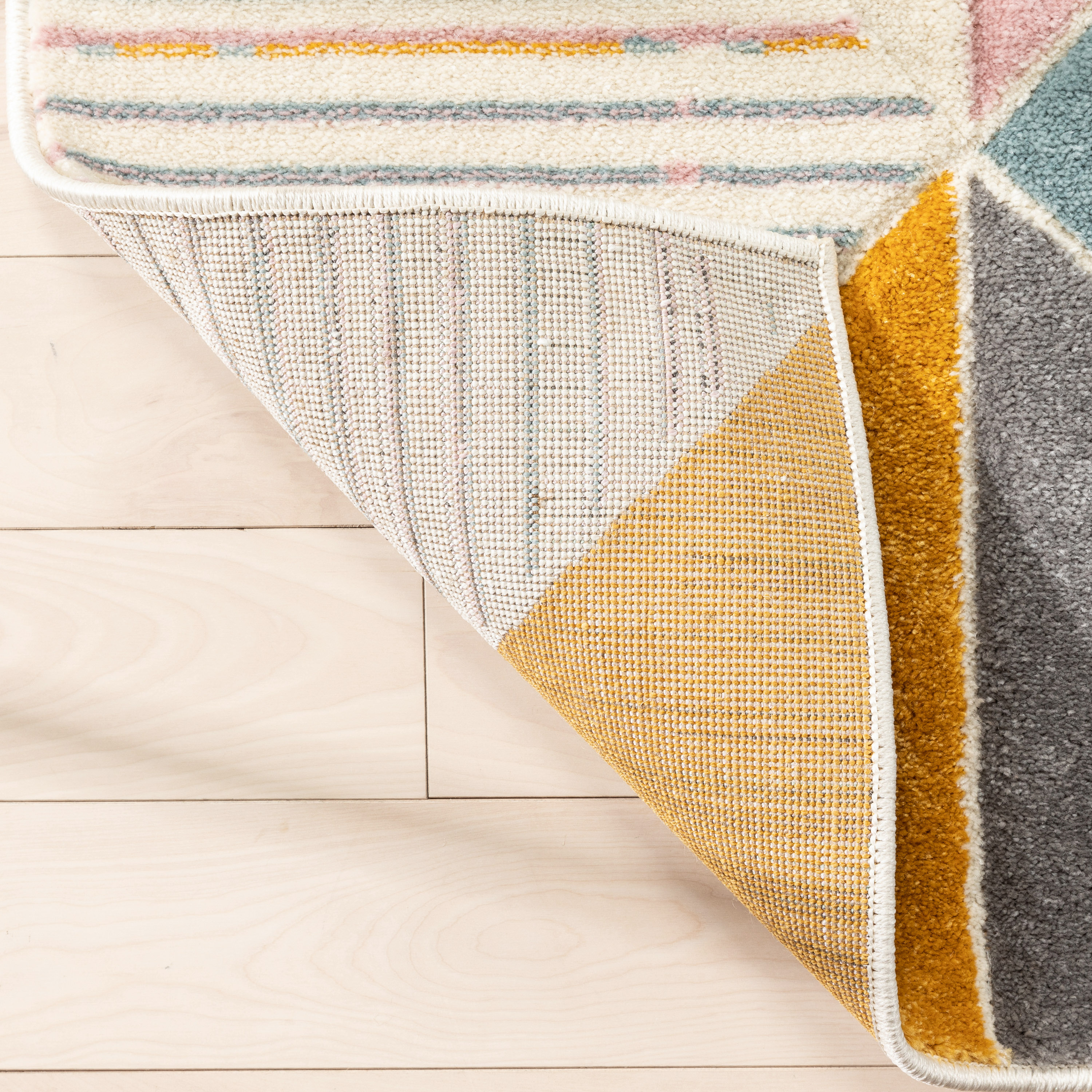 Well Woven Astrid Geometric Area Rug, 8' x 10', Dramatic High-Low Pattern, Easily Matchable Color Palette, Wood Floor Safe Backing