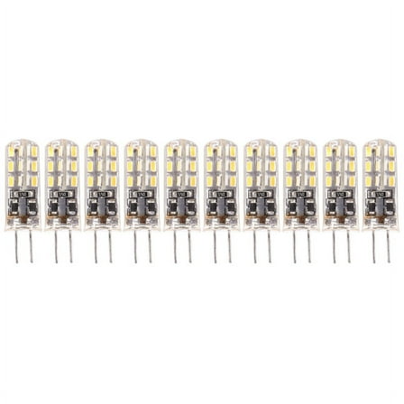 10X G4 LED Spot Light Bulb Lamp 1.5W 24 SMD 3014 Warm White 12V DC