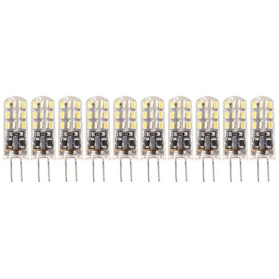 10X G4 LED Spot Light Bulb Lamp 1.5W 24 SMD 3014 Warm White 12V DC