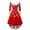 Red, variant on Christmas Dresses for Women Women's Fashionable V-neck Casual And Form-fitting Christmas Printed Long-sleeved Dress for Holiday Party,Army Green,L