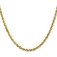 thumbnail image 2 of Solid 14K Yellow Gold 4.2mm Diamond-Cut Rope Chain - 8" Bracelet, 2 of 8
