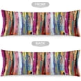 thumbnail image 4 of Rainbow Color Body Pillow Cover,Multicolored Expressionist Work of Art Vibrant,Long Pillowcase with Zipper Farmhouse Soft Cushion Covers Decorative Bedding Pillow Cases for Couch,Sofa 20"x54", 4 of 6