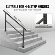 KFFKFF Outdoor Handrail 165lbs Load Handrail Aluminum Outdoor Stair Handrail 36 x 35 Outdoor Stair Railing Transitional Range from 0 to 50 Staircase Handrail Fits 4-5 Steps