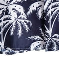 thumbnail image 5 of Jinhomg Men's Holiday Beach Shirts 2025 Fashion Tropical Palm Tree Print Hawaiian Shirt Lightweight Comfy Button Down Lapel Collar Summer Vacation Shirts Winter Saving Navy XXXL, 5 of 10