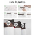 thumbnail image 6 of No Hook Shower Curtain Set with Snap in Liner, Puerto Rico Flag with Colorful Flowers Waterproof Bathroom Curtain with See Through Top Window, Vintage Farm Barn Double Shower Curtains for Bathtub, 6 of 9