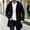 Black, variant on HCBY Men's Long Hooded Cardigan, Button Down Fleece Tunic Coat with Pockets, Casual Solid Color Outerwear for Fall Winter Daily Wear
