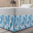 thumbnail image 1 of Abstract Bed Skirt, Geometric Retro Print Consisting of Circles Lines in Sky Tones, Elastic Bedskirt Dust Ruffle Wrap Around for Bedding Decor, 4 Sizes, Baby Blue White, by Ambesonne, 1 of 2