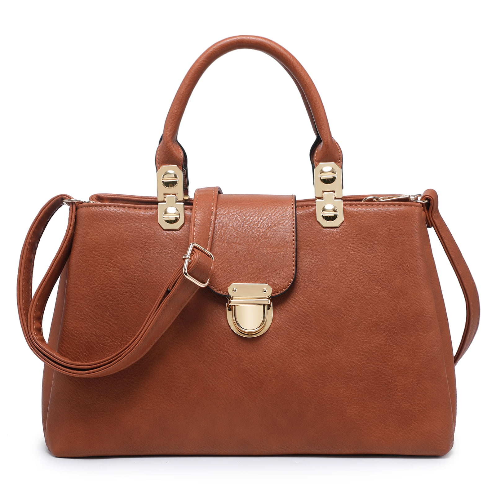 Dasein Women Satchel Handbags Top Handle Purse Medium Tote Bag Vegan Leather Shoulder Bag