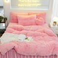 thumbnail image 4 of Luxury Pure Plush Shaggy Warm Fleece Bedding Set Mink Duvet Cover Set, 4 of 16