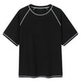 thumbnail image 1 of DcGZvy Chemises pour Hommes T-Shirts Décontractés pour Hommes T-Shirts Unis pour Hommes T-Shirts à Manches Courtes pour Hommes T-Shirts à Col Rond pour Hommes Chemise d'Été TTTG, 1 of 2