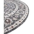 thumbnail image 6 of Unique Loom Eco Traditional Collection Area Rug - Coherance (3' 3" Round Charcoal Gray/Ivory), 6 of 7