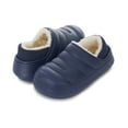 thumbnail image 2 of FOAMWALK Boys' Clogs - Comfy Fur Lined Clog, Indoor and Outdoor Clogs for Toddler/boys, Navy, 11-12, 2 of 5