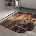 thumbnail image 4 of 1pc Two Deer in Autumn Forest Absorbent Non-Slip Bathroom Thickened Flannel Rug Decor,Soft,Quick Drying,Suitable For Indoor/outdoor Use,Bathrooms,Bedrooms,Kitchens,Terrace,Laundry Rooms,16"x24", 4 of 9