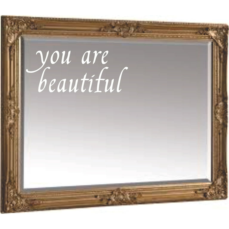 Sticker Mirror Saying nice That You Are There, Personalized Mirror