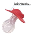 thumbnail image 3 of CutiePlusU Adult Sized Pacifier Dummy for Adult Babies-Small Shield 3 Pack Heart Shape-Red,White,Ivory, 3 of 4