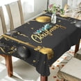 thumbnail image 4 of SKYSONIC Christmas Balls Tablecloth Waterproof Washable Polyester Square Table Cover Durable Tablecloth for Kitchen Dining Table Party Decor (54 X 54 Inch), 4 of 7