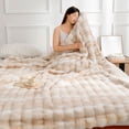 thumbnail image 1 of Weloille Faux Rabbit Fur Tie-Dye Blanket 4.59 x 6.56 Ft, Ultra Soft Fluffy Cozy Plush Throw Blanket, Fade Resistant Warm Comfortable Decorative Blanket for Couch Bed Sofa Living Room Bedroom, 1 of 6