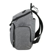 Eastsport Wooster St. Large Backpack Diaper Bag with Adjustable Shoulder Straps, Changing Pad, Stroller Straps, Insulated Zipper Pockets, Light Grey