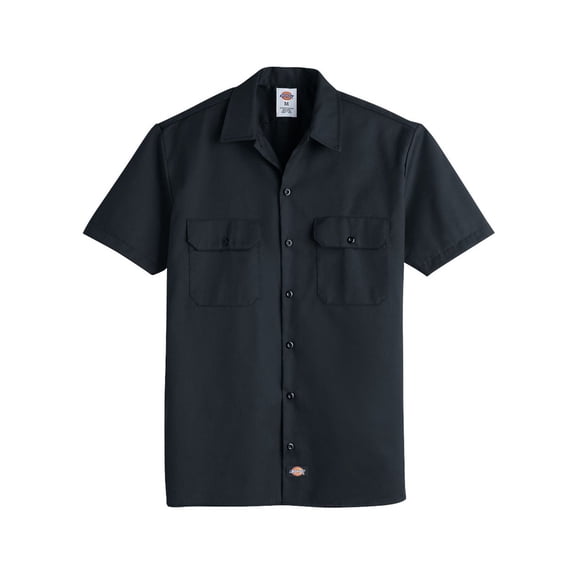 Dickies 2574L Short Sleeve Work Shirt - Long Sizes - Black - XLT