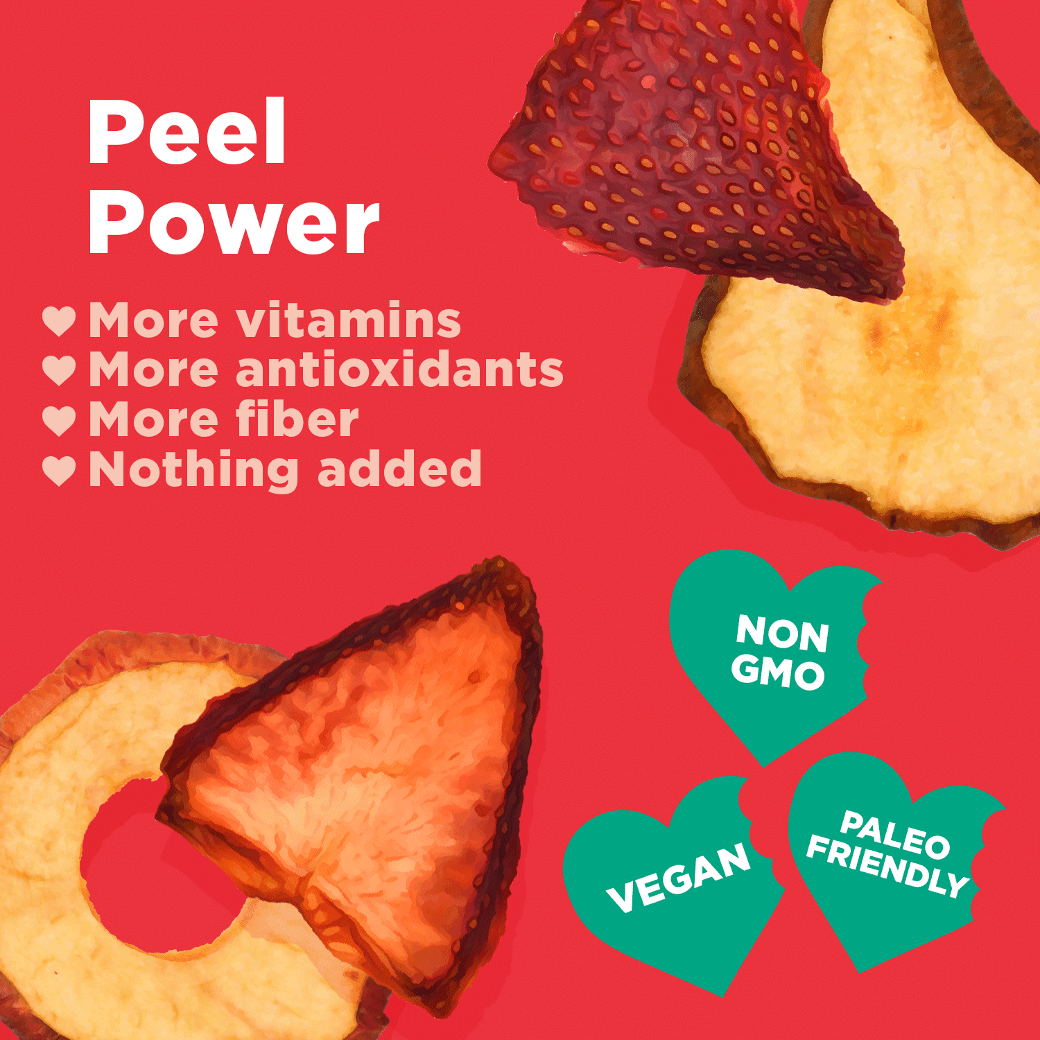 RIND Snacks Straw-Peary Dried Fruit Superfood - 3oz Bags, 6 Bags Total - Strawberry, Apple, Pear