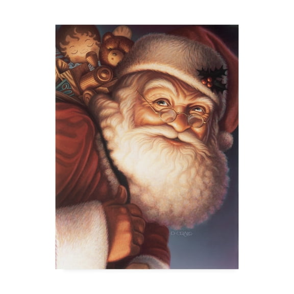 Trademark Fine Art 'Santa Traditional' Canvas Art by Dan Craig