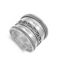 thumbnail image 4 of Bali Braid Swirl Wide Thumb Ring .925 Sterling Silver Band Jewelry Female Male Unisex Size 11, 4 of 4