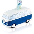 thumbnail image 1 of BRISA VW Collection - Banque d'Épargne Volkswagen Tirelire Boîte à Monnaie dans Bus T1 Design Samba (Bus Classique/bleu), 1 of 7