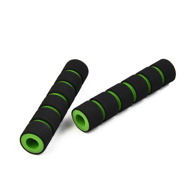 4X Motorcycle Bike Cycling Handle Bar Grip+ Brake Clutch Lever Soft Foam Cover Black + Green