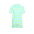 thumbnail image 5 of Honeeladyy - Pijama informal de manga corta con cuello vuelto para niños (por menos de $10) - Ideal como regalo (verde menta, 10-11 años), 5 of 5