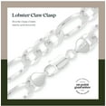 thumbnail image 2 of Kezef Men’s 925 Sterling Silver Figaro Chain Necklace, 9mm Thick, Diamond-Cut, Hypoallergenic, Heavy Solid Silver, Made in Italy, Lobster Clasp, Anti-Tarnish, Gift Box, 8-36 Inch, 2 of 7