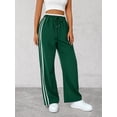 thumbnail image 4 of Women'S Track Pants Loose Straight Leg Jogging Sweatpants Warm-Up Sports Green XL, 4 of 7