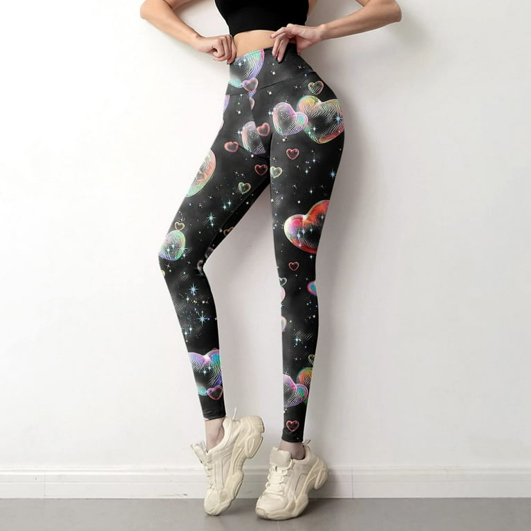 Women's Printed Yoga Pants High Waisted Pattern Leggings Soft Tummy Control  Printed Pants For Workout Yoga