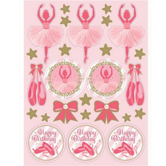 Creative Converting 324449 Twinkle Toes Value Stickers, CASE of 48