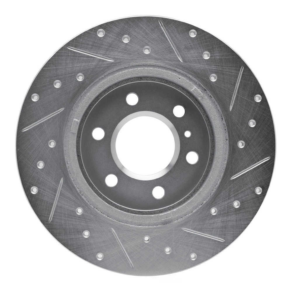 Dynamic Friction Company 631-52028L DFC Brake Rotor - Drilled And Slotted - Silver