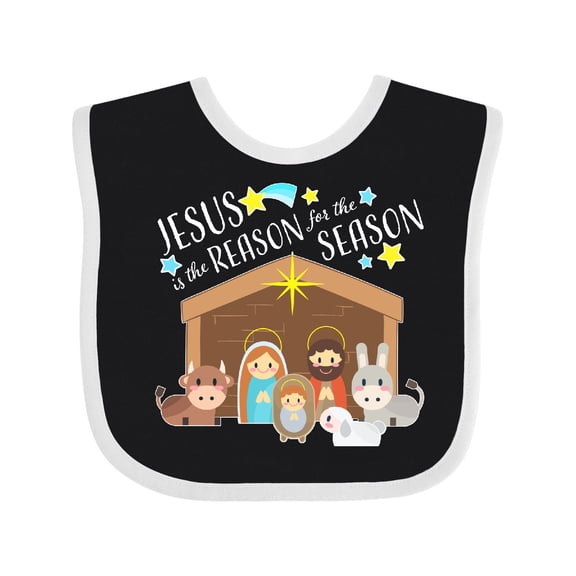 Inktastic Jesus is the Reason for the Season Christmas Nativity Boys or Girls Baby Bib